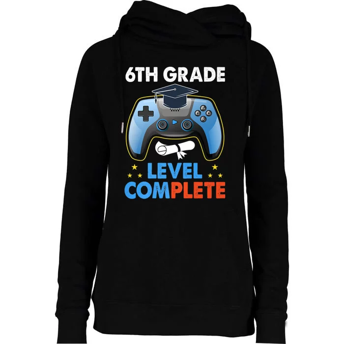 Kindergarten Level Complete Graduation Class Gamer Womens Funnel Neck Pullover Hood