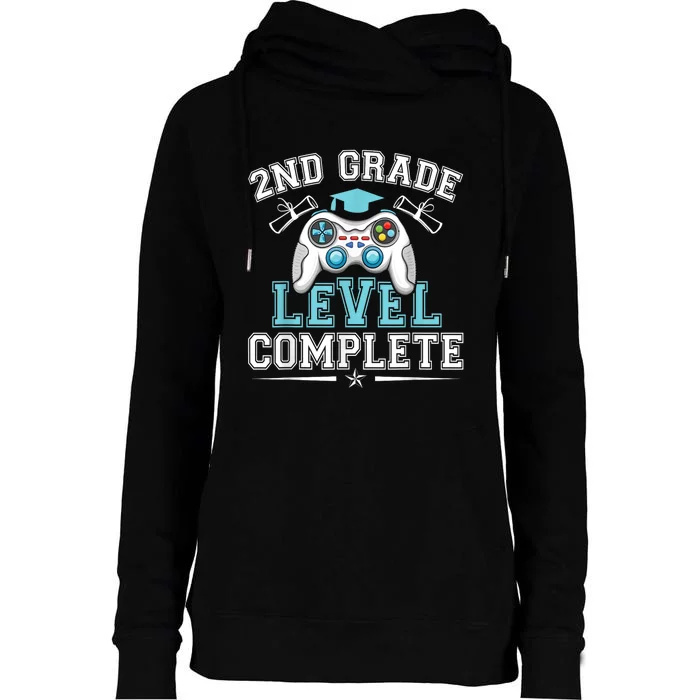 Kindergarten Level Complete Graduation Class Gamer Womens Funnel Neck Pullover Hood