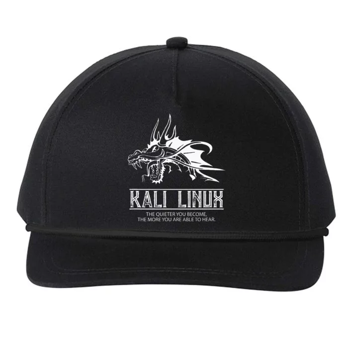 Kali Linux Dragon & Tagline Snapback Five-Panel Rope Hat