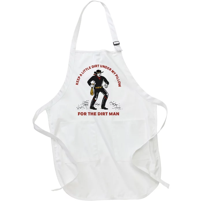 Keep Little Dirt Under My Pillow For The Dirt Man Raglan Baseball Full-Length Apron With Pocket