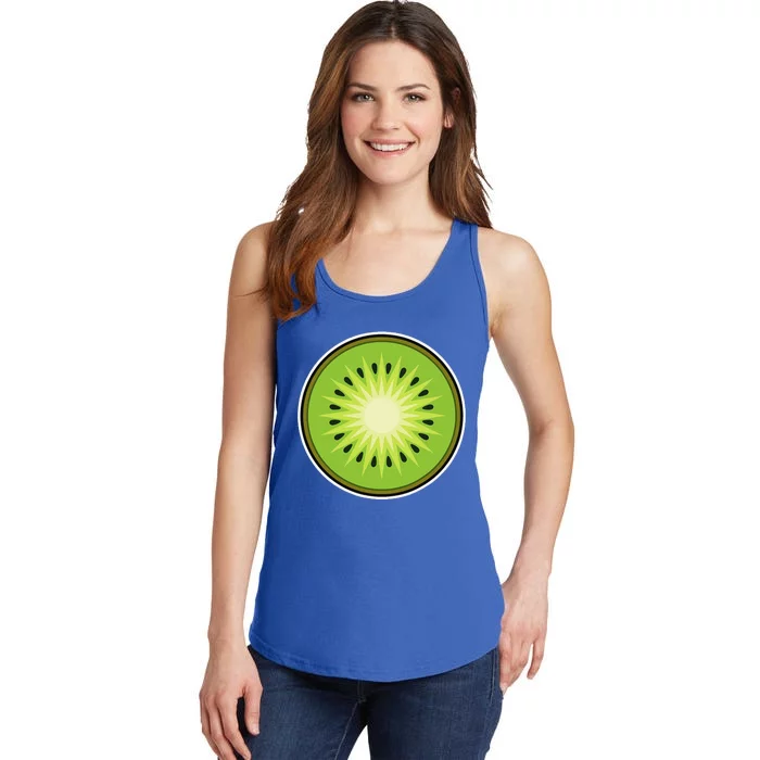 Kiwi Lazy DIY Halloween Costume Funny Tropical Sliced Fruit Ladies Essential Tank