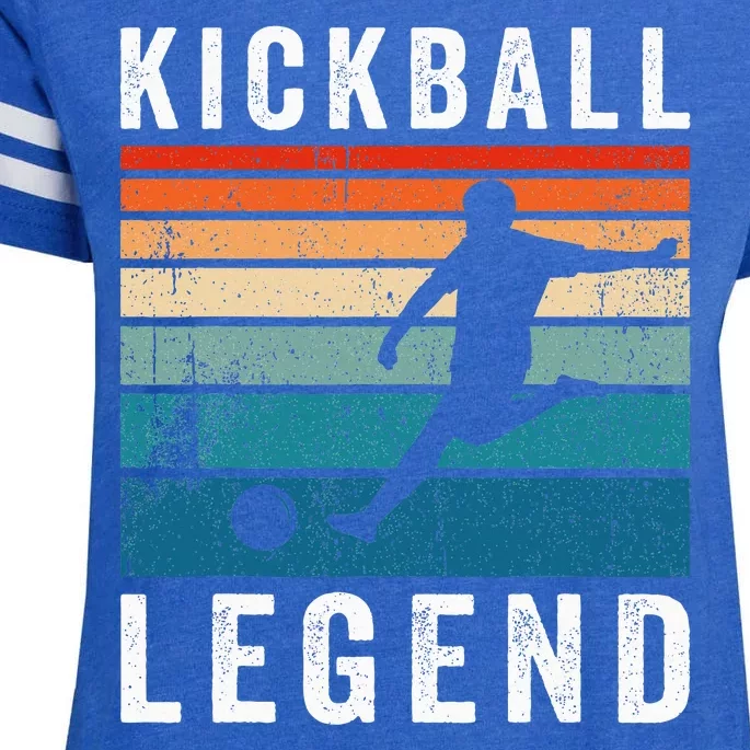 Kickball Legend Funny Kickball Player Retro Kickball Enza Ladies Jersey Football T-Shirt