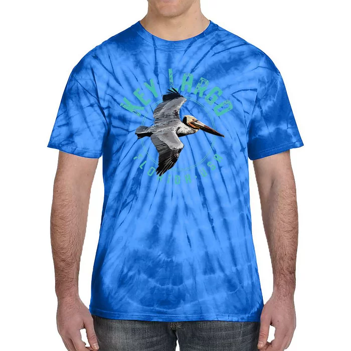 Key Largo Florida Pelican Design Tie-Dye T-Shirt