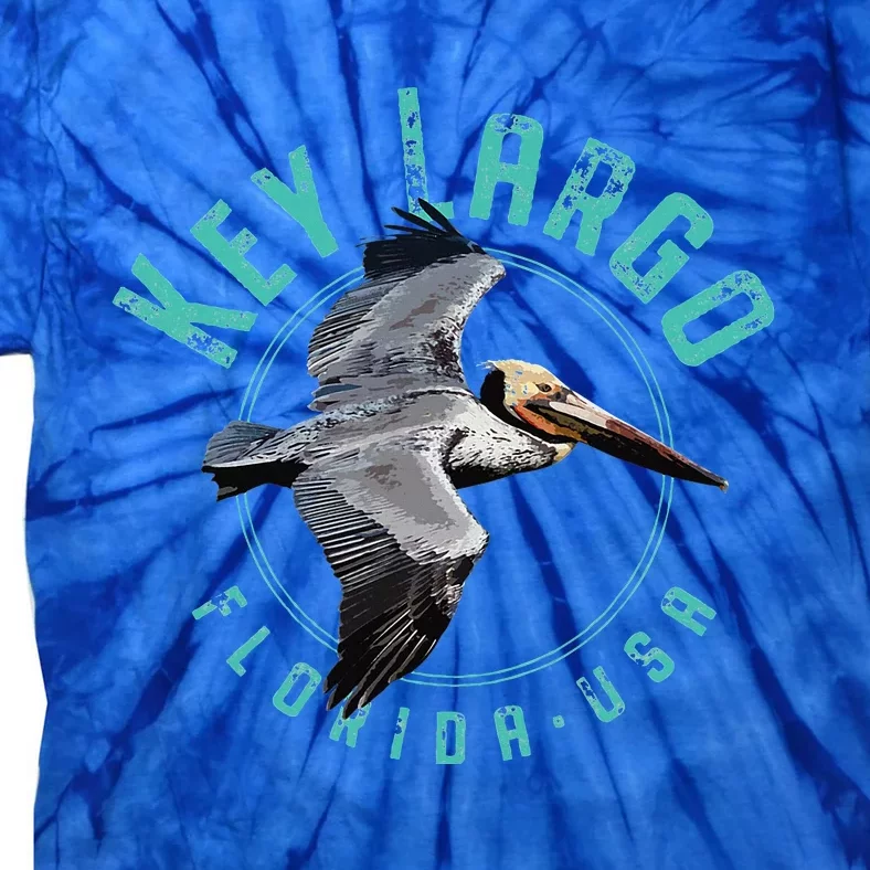 Key Largo Florida Pelican Design Tie-Dye T-Shirt