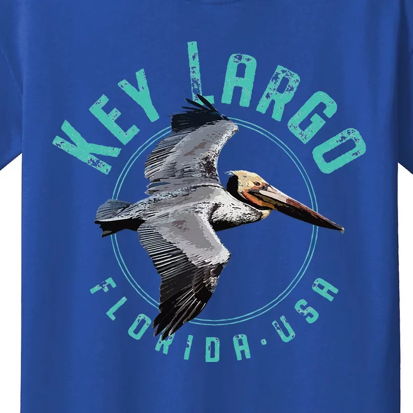 Key Largo Florida Pelican Design Kids T-Shirt