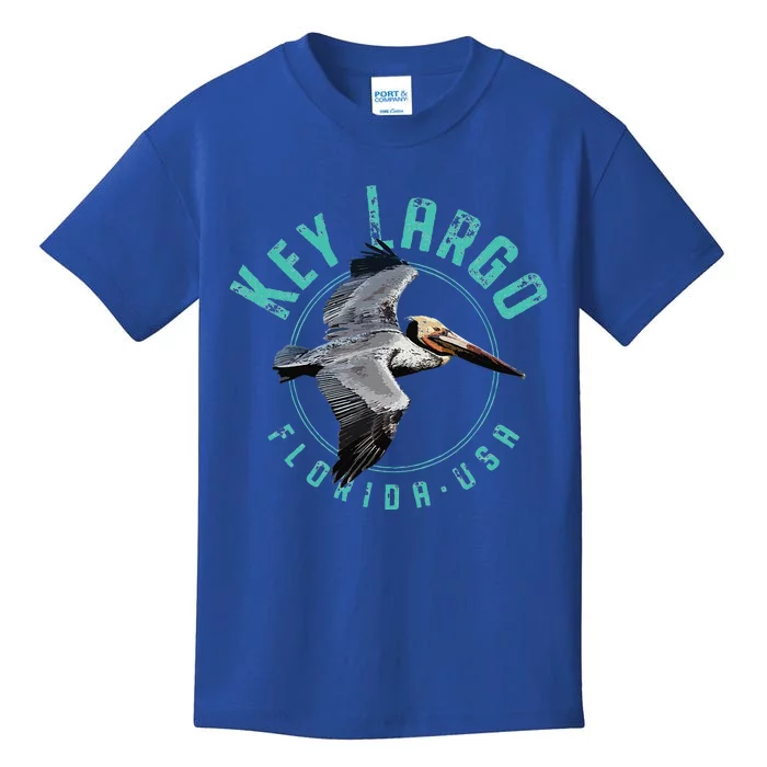 Key Largo Florida Pelican Design Kids T-Shirt