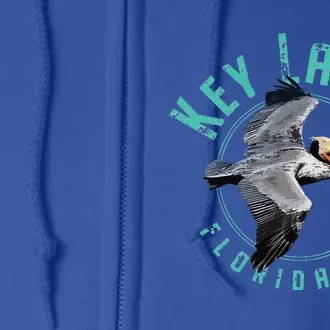 Key Largo Florida Pelican Design Full Zip Hoodie