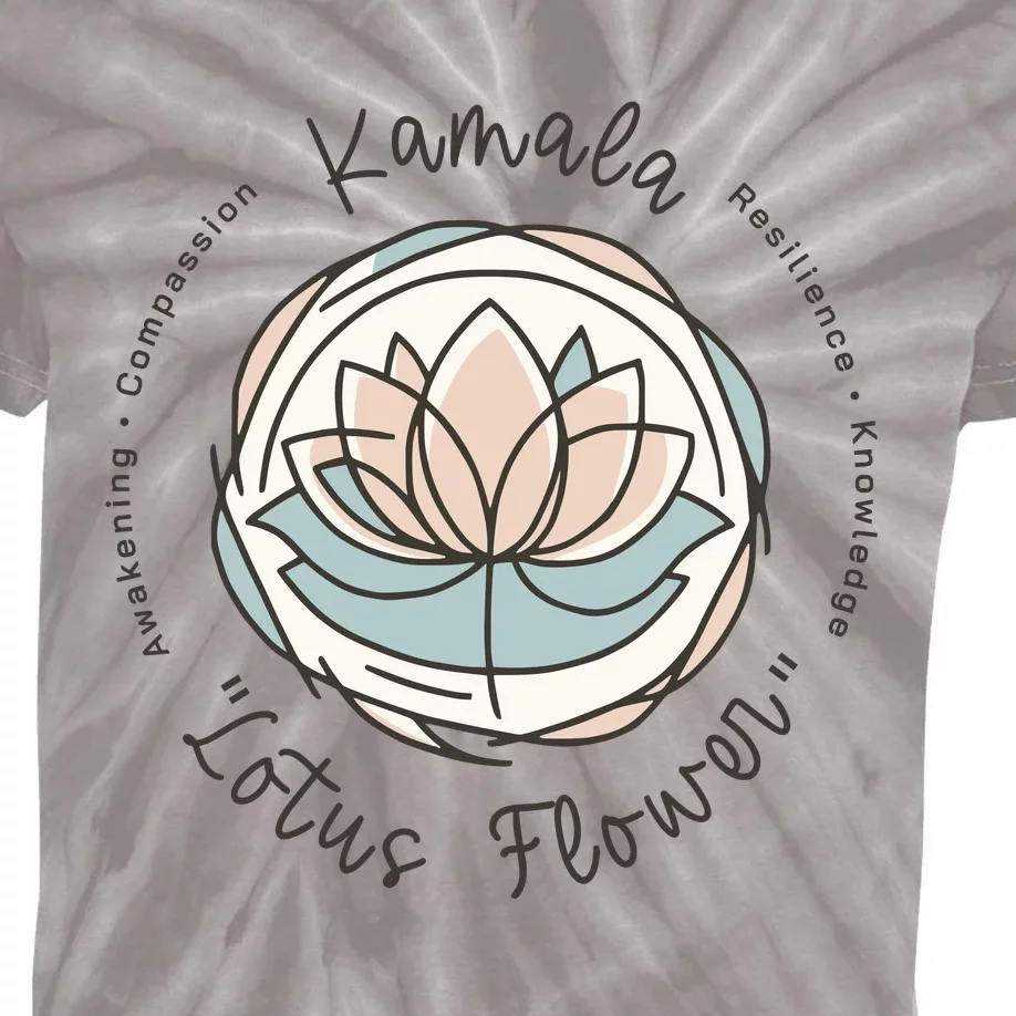 Kamala Lotus Flower Kids Tie-Dye T-Shirt