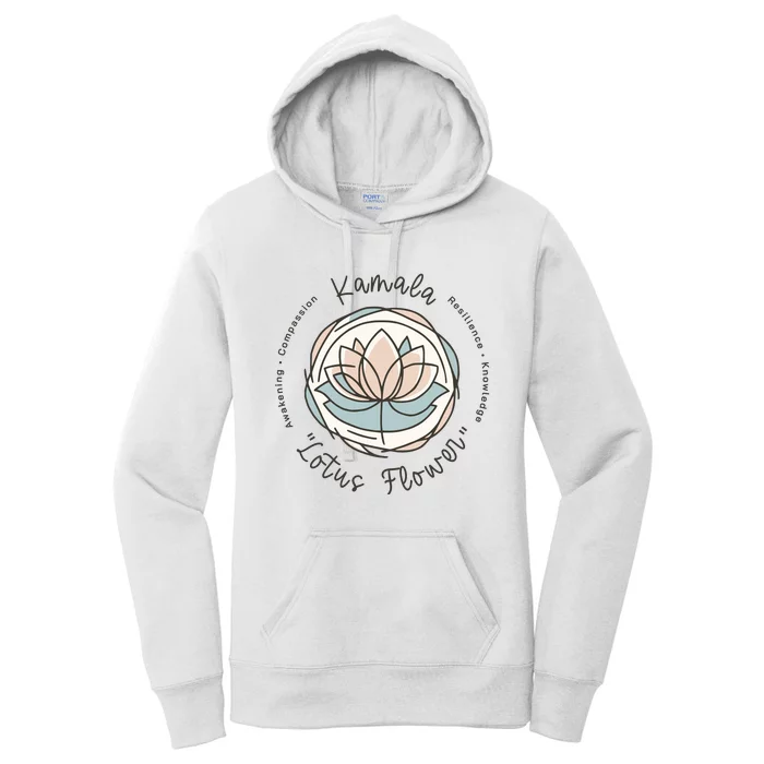 Kamala Lotus Flower Women's Pullover Hoodie