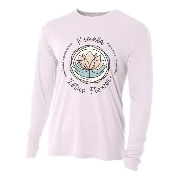 Kamala Lotus Flower Cooling Performance Long Sleeve Crew