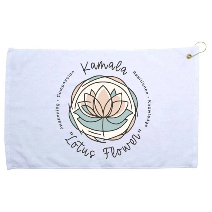 Kamala Lotus Flower Grommeted Golf Towel