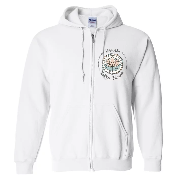 Kamala Lotus Flower Full Zip Hoodie