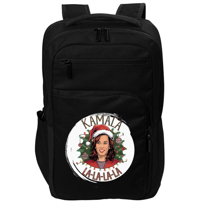 Kamala Lalalala Funny Christmas Holiday Harris Walz Song Impact Tech Backpack