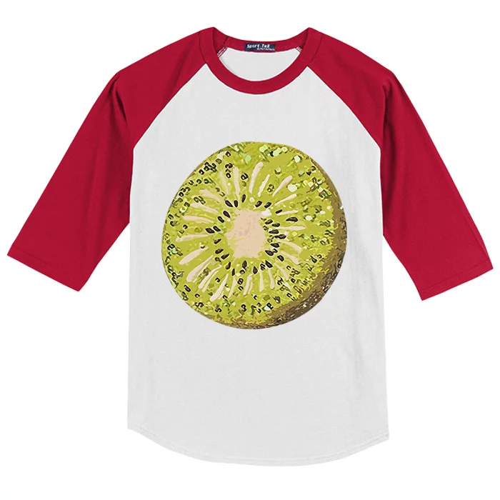 Kiwi Love Fruits Kiwi Costume Men Women Kids Colorblock Raglan Jersey