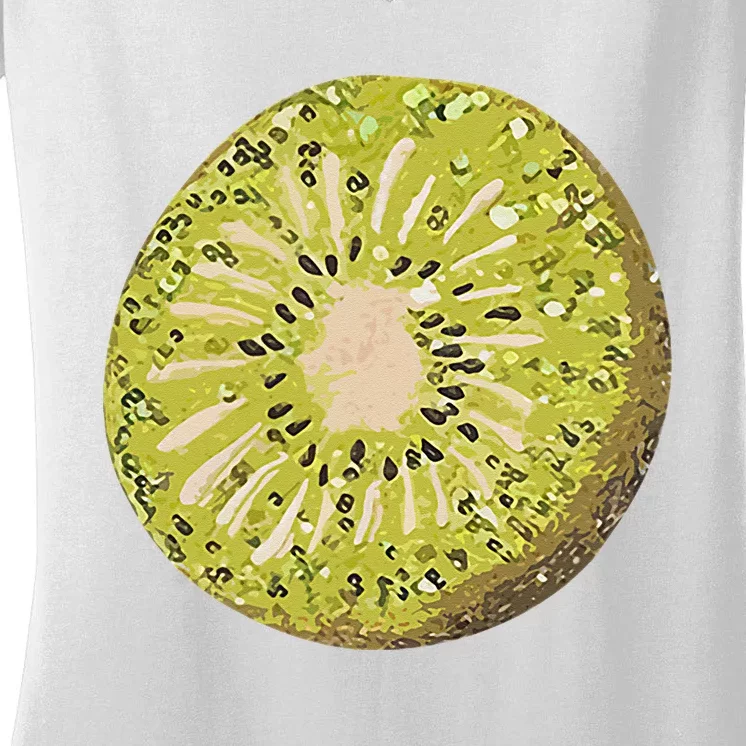 Kiwi Love Fruits Kiwi Costume Men Women Women's V-Neck T-Shirt