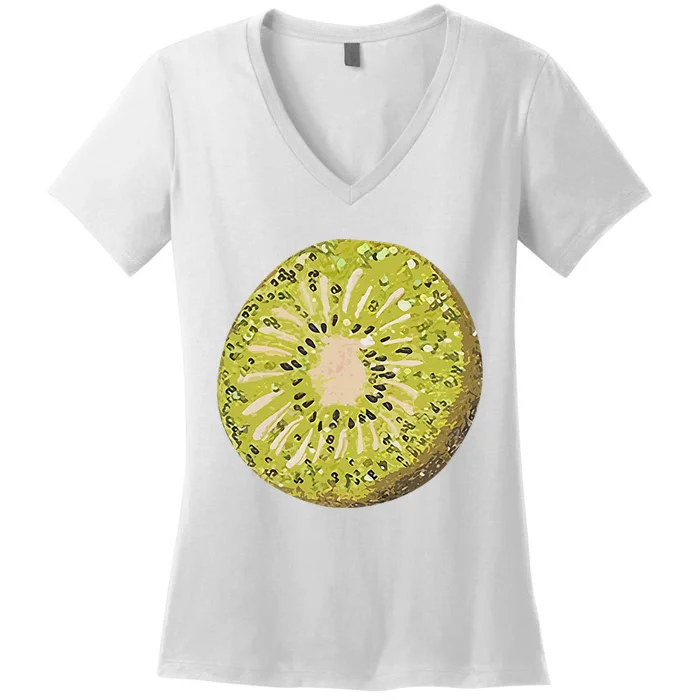 Kiwi Love Fruits Kiwi Costume Men Women Women's V-Neck T-Shirt