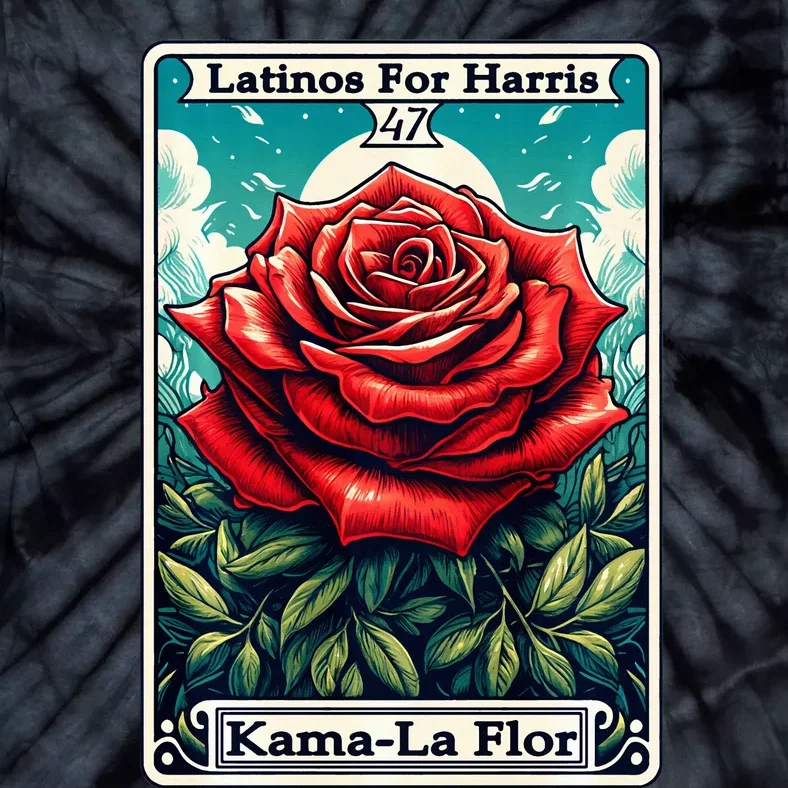 Kama La Flor Latinos For Kamala Harris 2024 Tie-Dye T-Shirt