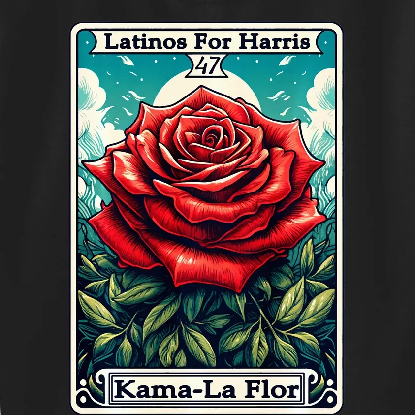 Kama La Flor Latinos For Kamala Harris 2024 Kids Sweatshirt