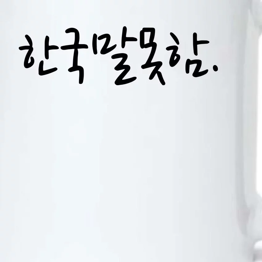 Korean Language Hangul Funny Phrase I Dont Speak Korean Black Color Changing Mug