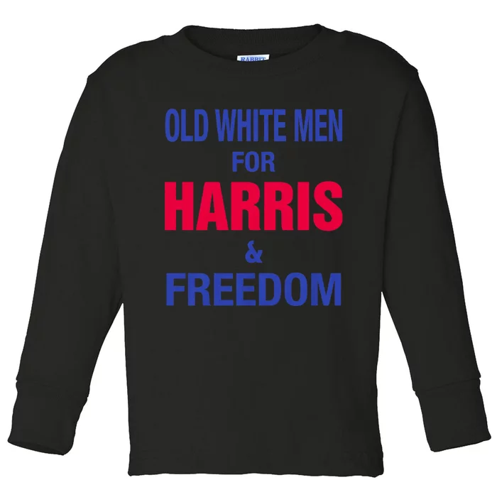 Kama La Harris Walz 2024 Old White For Harris & Freedom Toddler Long Sleeve Shirt