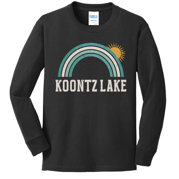 Koontz Lake Indiana Vintage Outdoors Kids Long Sleeve Shirt