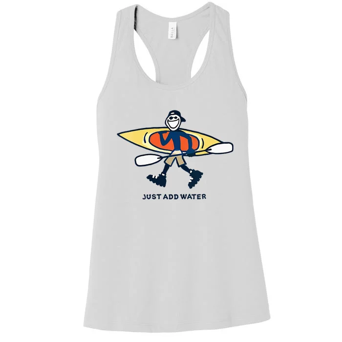 Kayak Lover Just Add Water Kayak Women's Racerback Tank