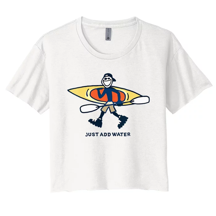 Kayak Lover Just Add Water Kayak Women's Crop Top Tee