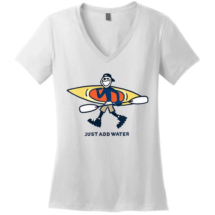 Kayak Lover Just Add Water Kayak Women's V-Neck T-Shirt