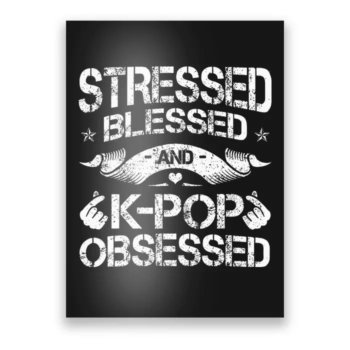 Kpop Lover Korean Oppa Music Genre Finger Heart Fan Poster