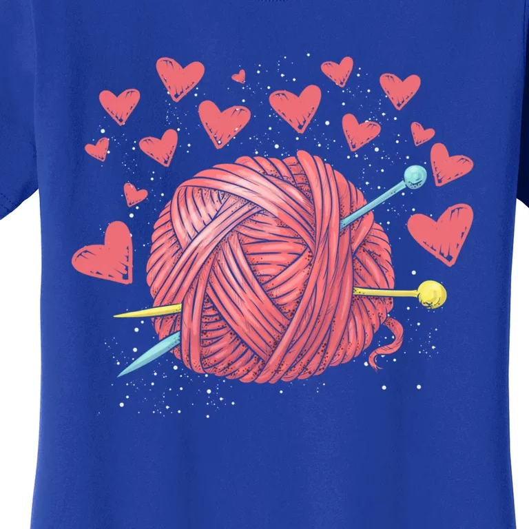 Knitting Lover Knitter Crocheter Hearts Crocheting Knitting Great Gift Women's T-Shirt