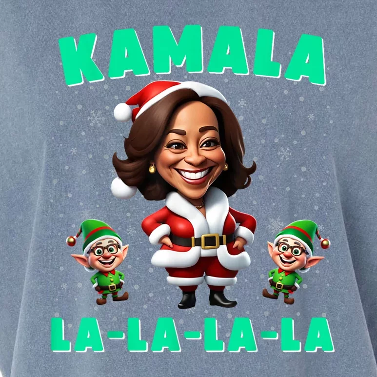 Kamala Lalalala Kamala Harris 2024 Funny Christmas Xmas Garment-Dyed Women's Muscle Tee