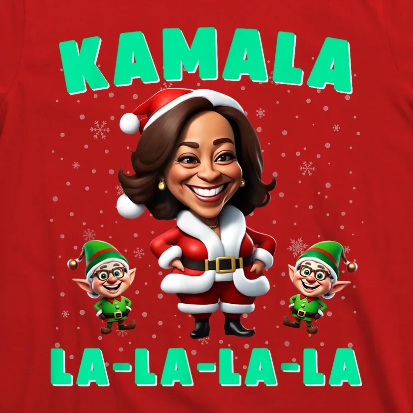 Kamala Lalalala Kamala Harris 2024 Funny Christmas Xmas T-Shirt