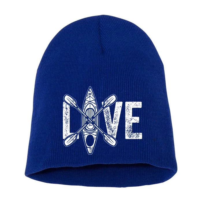 Kayak Love Kayak Paddling Kayaking Funny Gift Short Acrylic Beanie