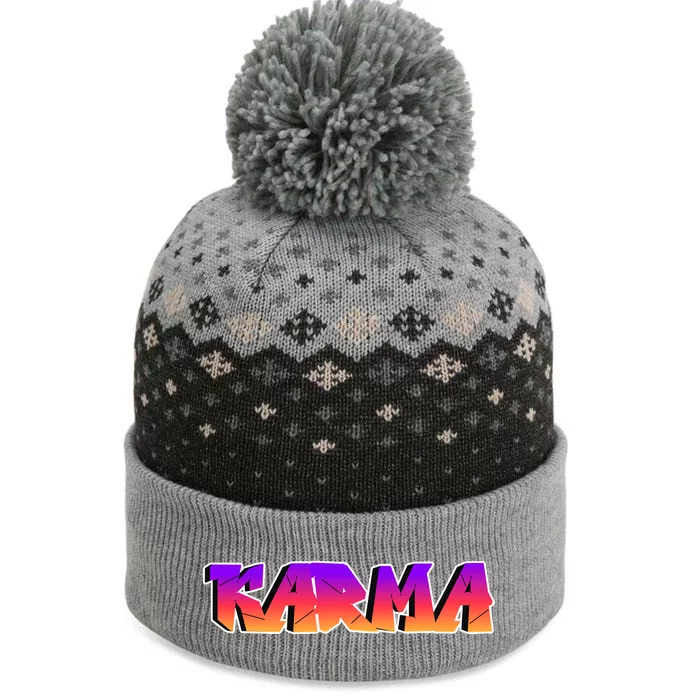 Karma Logo The Baniff Cuffed Pom Beanie