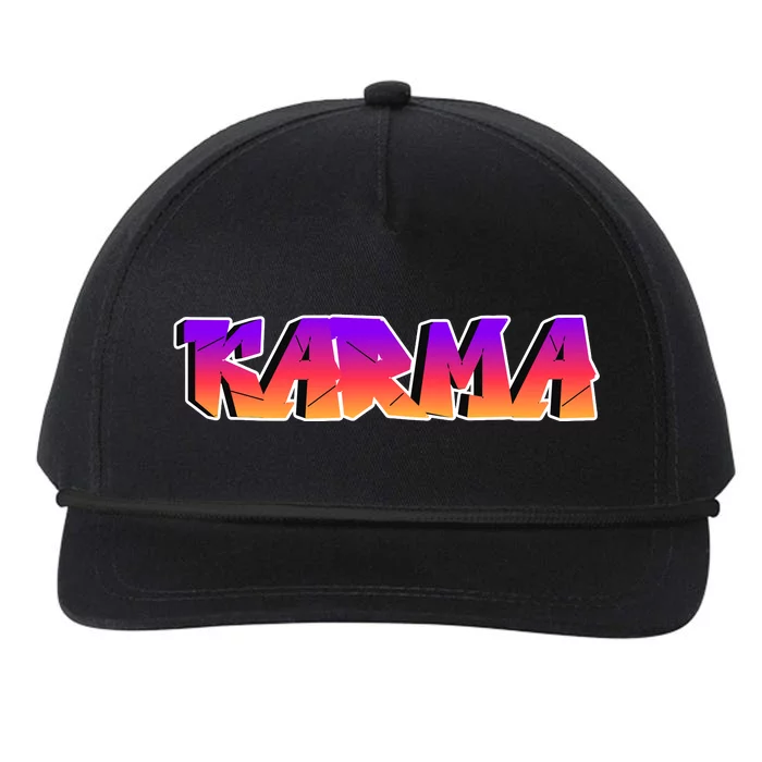 Karma Logo Snapback Five-Panel Rope Hat