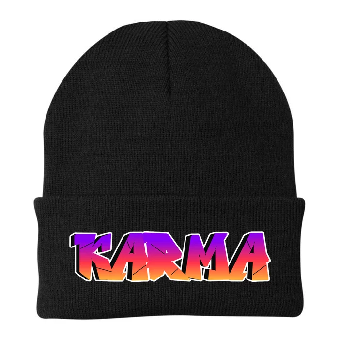 Karma Logo Knit Cap Winter Beanie