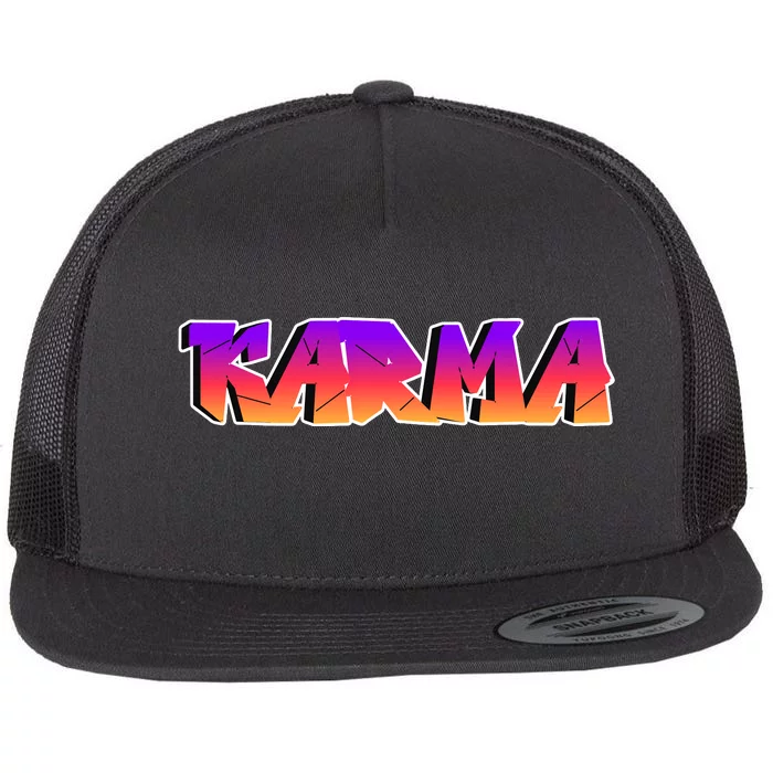 Karma Logo Flat Bill Trucker Hat