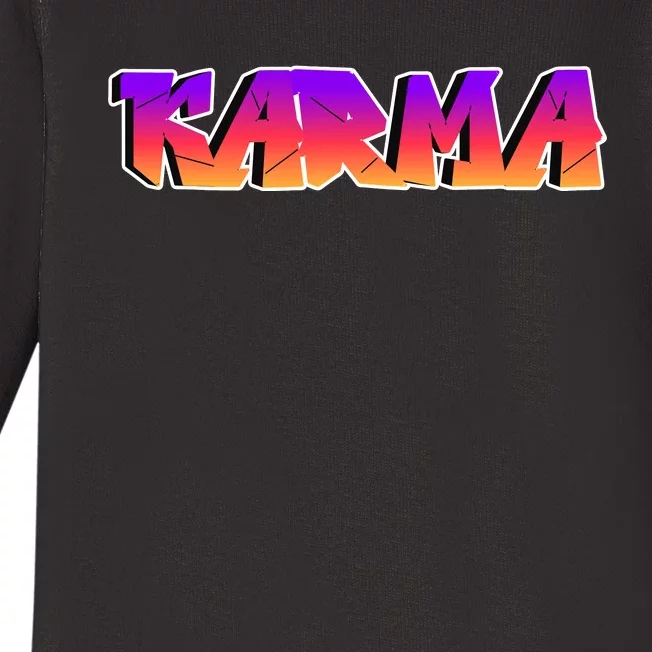 Karma Logo Baby Long Sleeve Bodysuit