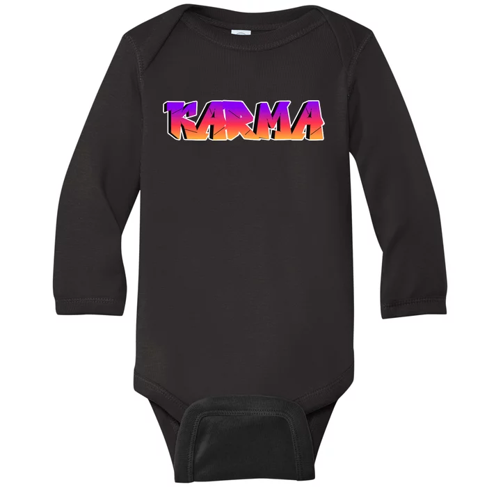 Karma Logo Baby Long Sleeve Bodysuit