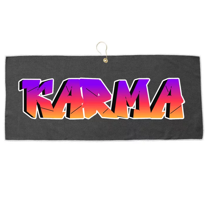 Karma Logo Large Microfiber Waffle Golf Towel