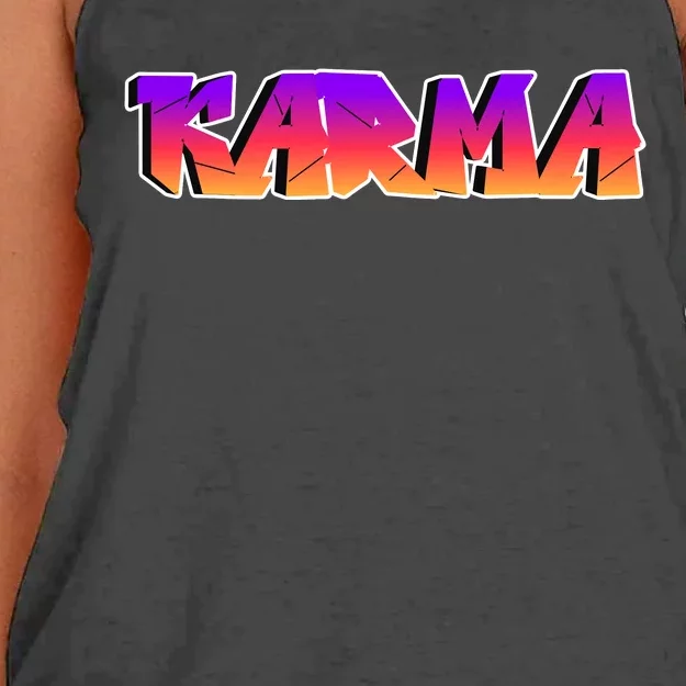 Karma Logo Women's Knotted Racerback Tank