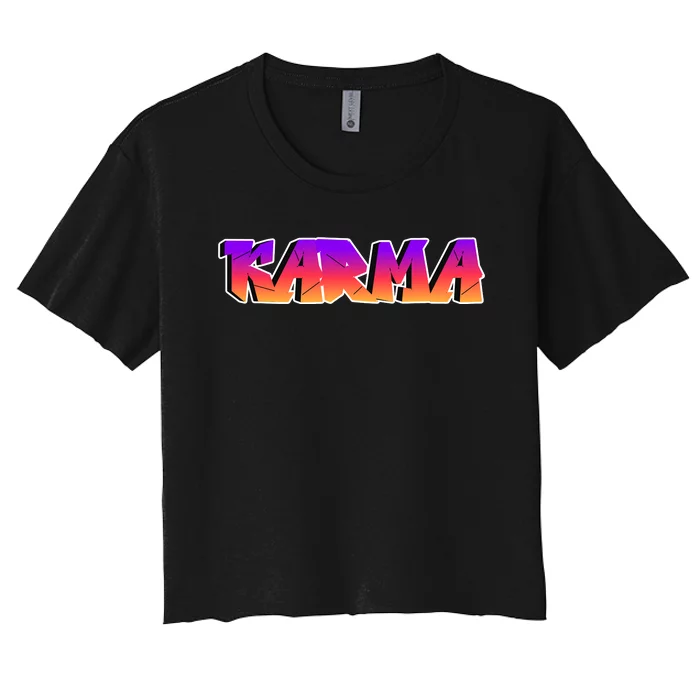 Karma Logo Women's Crop Top Tee