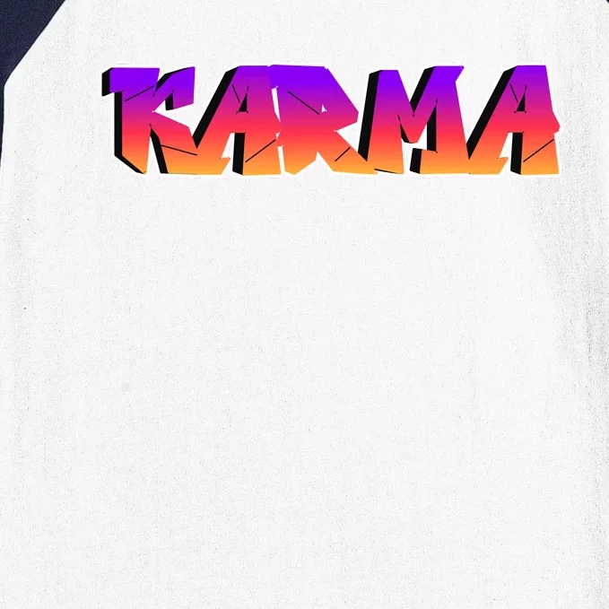 Karma Logo Baseball Sleeve Shirt