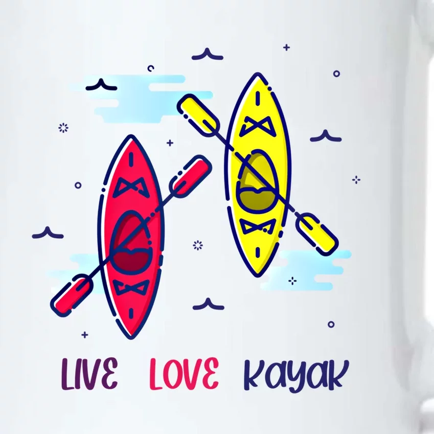 Kayaker Live Love Kayak Canoe Paddling Water Sport Kayaking Gift Black Color Changing Mug