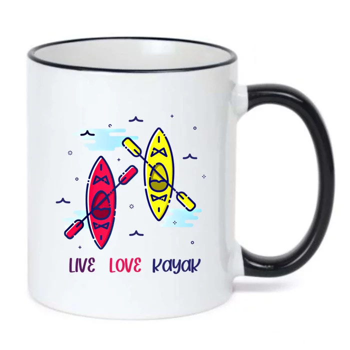 Kayaker Live Love Kayak Canoe Paddling Water Sport Kayaking Gift Black Color Changing Mug