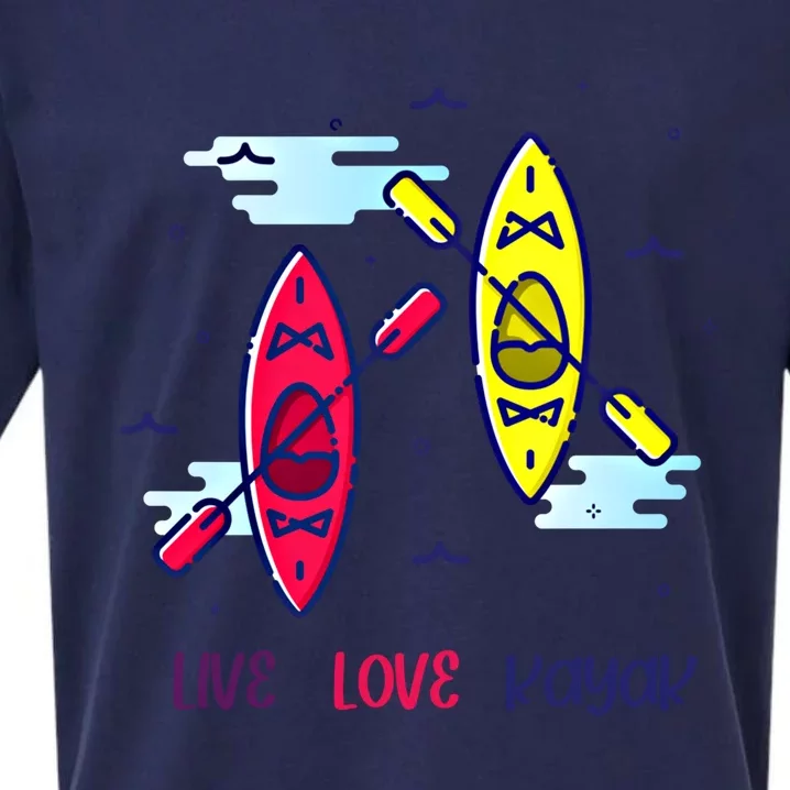 Kayaker Live Love Kayak Canoe Paddling Water Sport Kayaking Gift Sueded Cloud Jersey T-Shirt