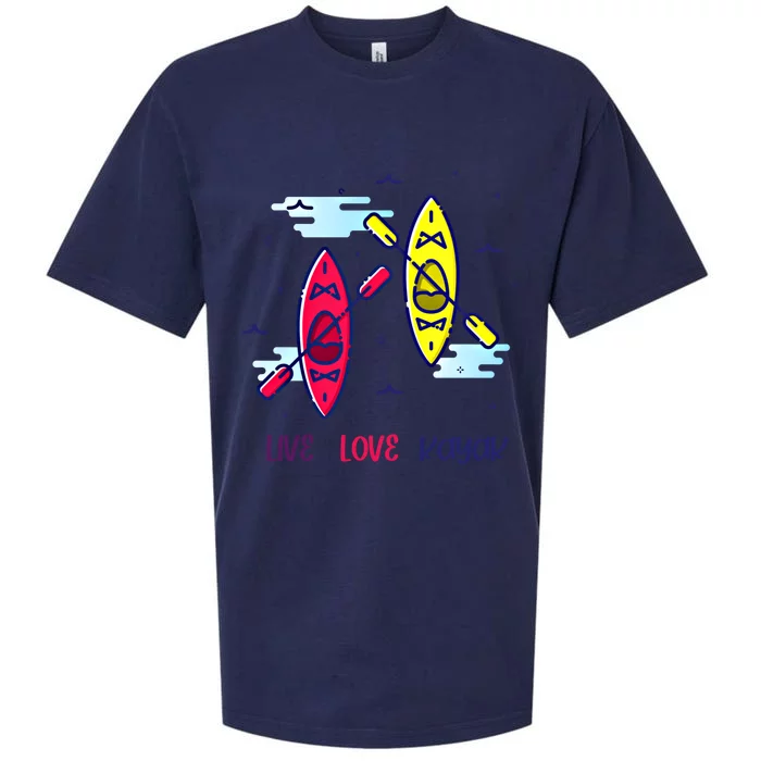 Kayaker Live Love Kayak Canoe Paddling Water Sport Kayaking Gift Sueded Cloud Jersey T-Shirt