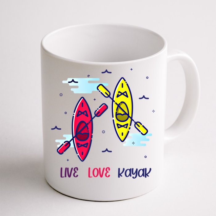 Kayaker Live Love Kayak Canoe Paddling Water Sport Kayaking Gift Front & Back Coffee Mug