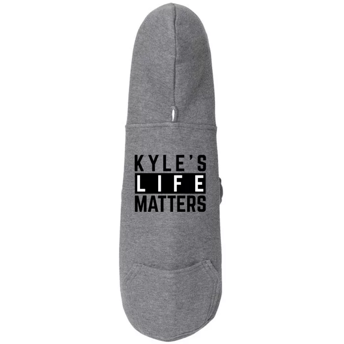 Kyle's Life Matters Shirts Free Kyle Rittenhouse Doggie 3-End Fleece Hoodie