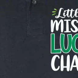 K.i.d.s Little Miss Lucky Charm Shamrock St Patricks Day Girls K.i.d.s Softstyle Adult Sport Polo